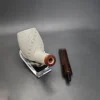 MBSD Meerschaum Deluxe Large Lattice Billiard Block Meerschaum Pipe, Briar-Mortise - Image 12