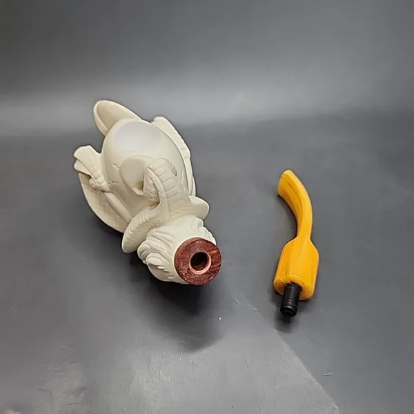 MBSD Meerschaum Deluxe Claw by Kenan Block Meerschaum Pipe, Briar-Mortise - Image 12