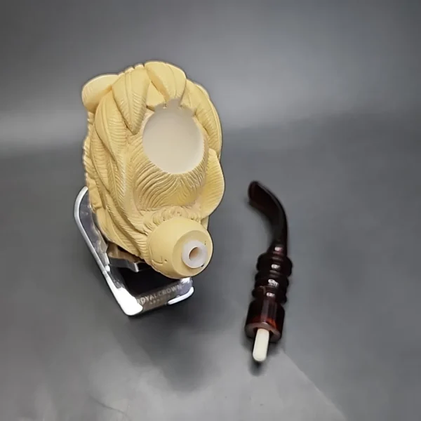 SMS Baglan Double Block Meerschaum Pipe, Display Case, Unsmoked - Image 14