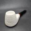 MBSD Meerschaum Deluxe Eskimo Block Meerschaum Pipe, Briar-Mortise - Image 3