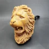 MBSD Meerschaum Deluxe XXL Lion Block Meerschaum Pipe, Briar-Mortise - Image 4