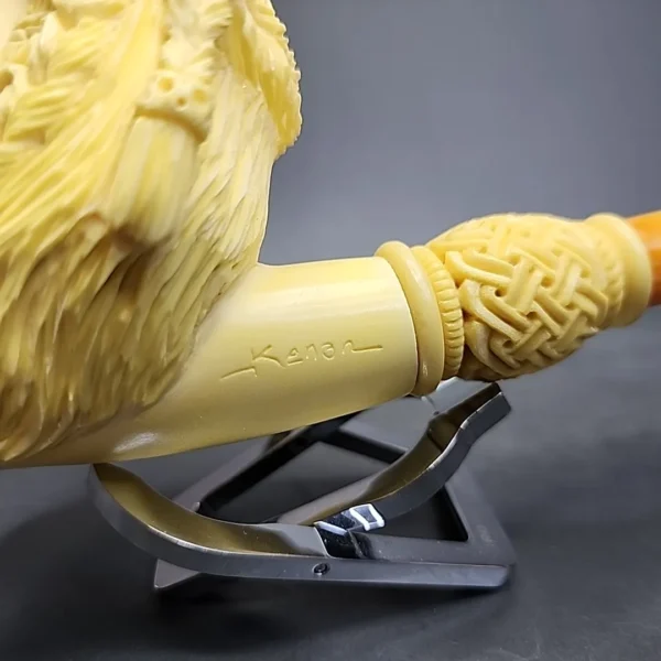 MBSD Meerschaum Masters, XXL Viking Woman, Block Meerschaum Pipe, New - Image 4