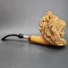 MBSD Meerschaum Deluxe XXL Lion Block Meerschaum Pipe, Briar-Mortise - Image 6