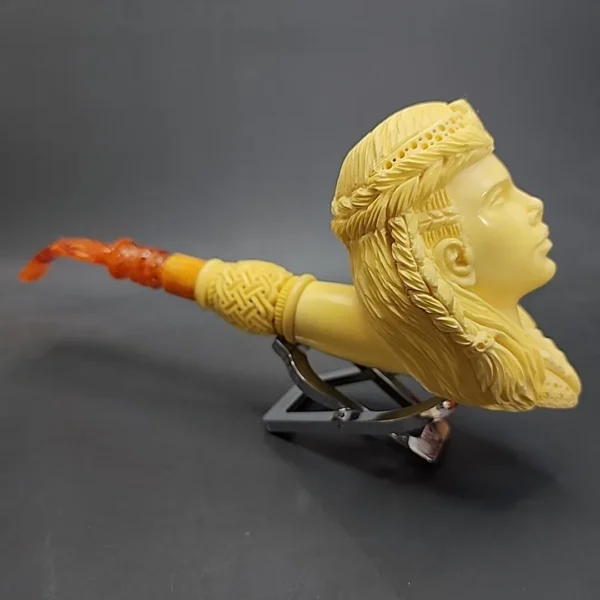 MBSD Meerschaum Masters, XXL Viking Woman, Block Meerschaum Pipe, New - Image 6