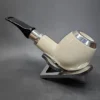 MBSD Meerschaum Spigot Silver Cap Apple Block Meerschaum Pipe - Image 7