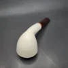 MBSD Meerschaum Deluxe Bent Rhodesian Block Meerschaum Pipe, Briar-Mortise - Image 8