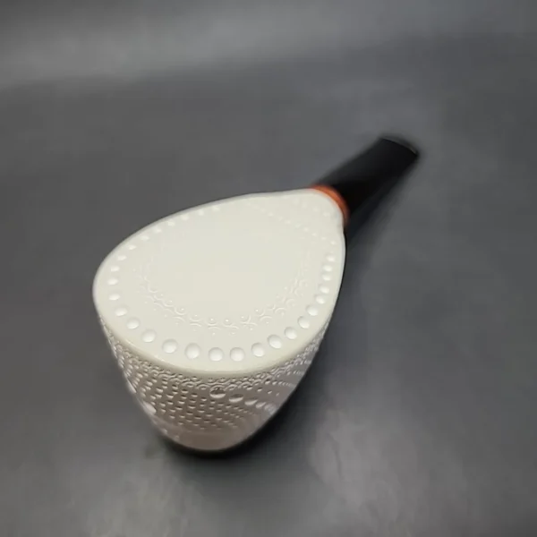 MBSD Meerschaum Deluxe Eskimo Block Meerschaum Pipe, Briar-Mortise - Image 8