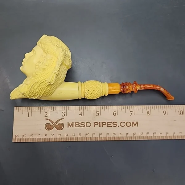 MBSD Meerschaum Masters, XXL Viking Woman, Block Meerschaum Pipe, New - Image 9