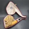 MBSD Meerschaum Deluxe XXL Lion Block Meerschaum Pipe, Briar-Mortise - Image 12
