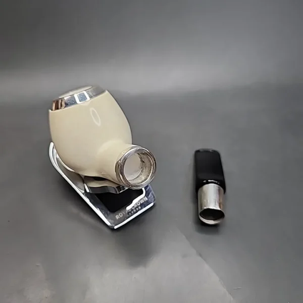 MBSD Meerschaum Spigot Silver Cap Apple Block Meerschaum Pipe - Image 12