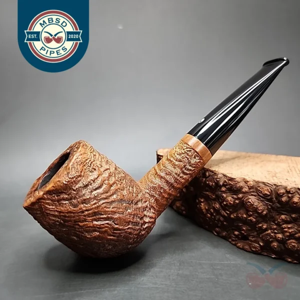 JT Cooke Sandblast Billiard Estate Briar Pipe, American Estates [SOLD]