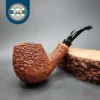 Rinaldo Lithos YYY Rusticated Bent Egg Estate Briar Pipe, Italian Estates