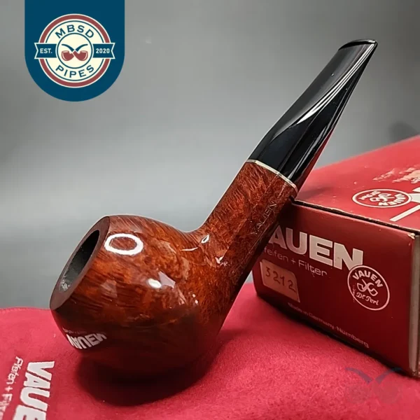Vauen 3212 Smooth Straight Apple Estate Briar Pipe, Unsmoked, 9mm