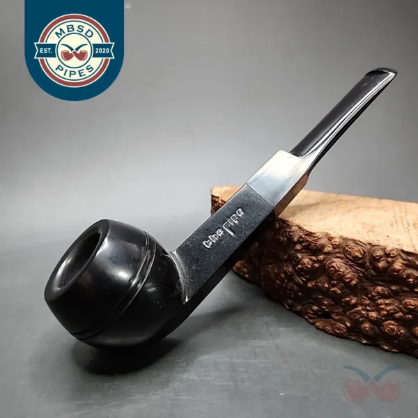 The Pipe Black Smooth Straight Bulldog Estate Pipe, Unsmoked [SOLD]