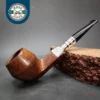 Elwood by Les Wood Silver Spigot Bulldog Estate Briar Pipe, English Estates, 9mm