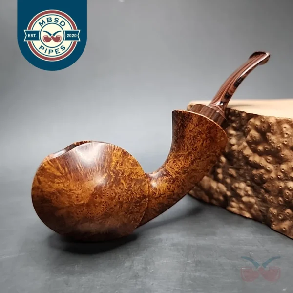 Sam Cui Smooth Blowfish Handmade Estate Briar Pipe, Chinese Estates [SOLD]