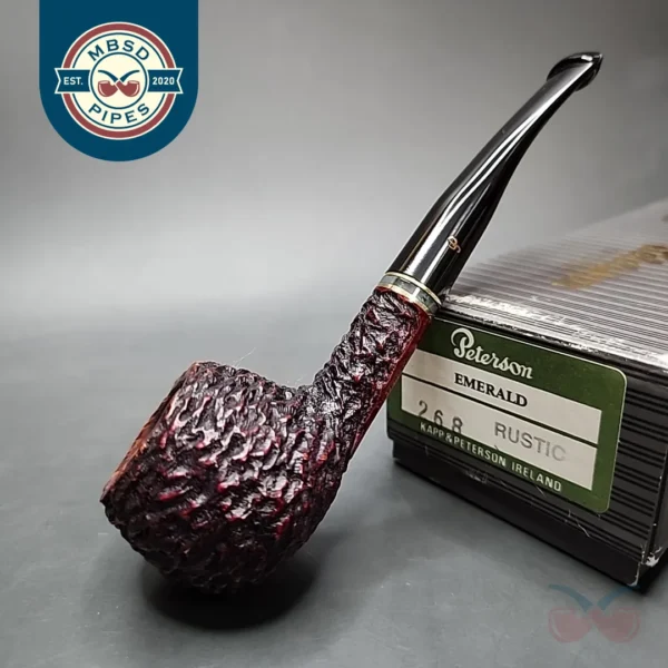 Peterson Emerald 406 Rusticated Prince Estate Briar Pipe, Irish Estates