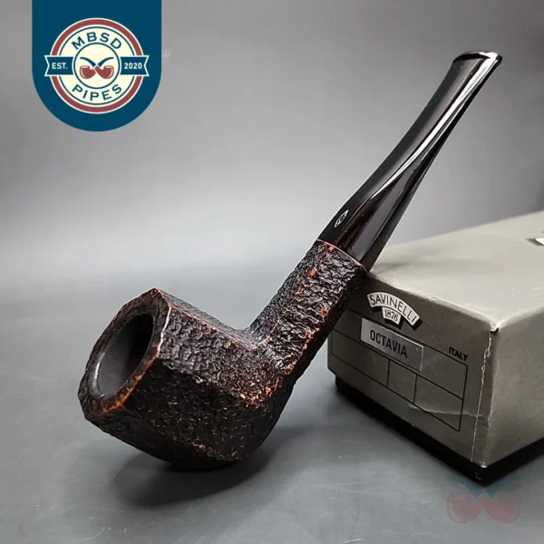 Savinelli Octavia R 3 Rusticated Panel Estate Briar Pipe, Italian Estates