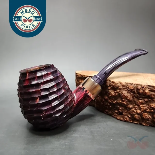 Andrey Kharitonov Rusticated Bent Egg Estate Briar Pipe, Russian Estates [SOLD]