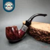 KB&B Rocky Briar Chesterfield 1616C Smooth Bent Billiard Estate Briar Pipe, American Estates