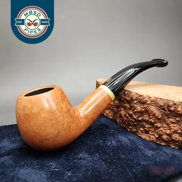 Savinelli Mattone 626 Smooth Bent Apple Briar Pipe, 6mm, New