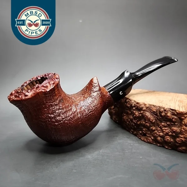 1948 Comoy's Olympic Sandblasted Freehand Estate Briar Pipe, English Estates