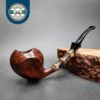 Sandi Yuda Black Bamboo Blowfish Handmade Briar Pipe, New
