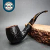 Savinelli Oscar Tiger 603 Rusticated Bent Billiard Estate Briar Pipe, 6mm, Italian Estates