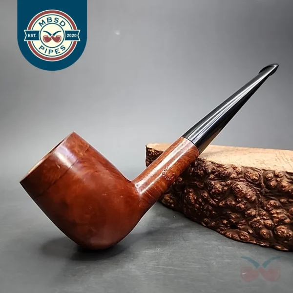 Roto Bowl Smooth Straight Billiard Sitter Estate Briar Pipe, Unsmoked [SOLD]