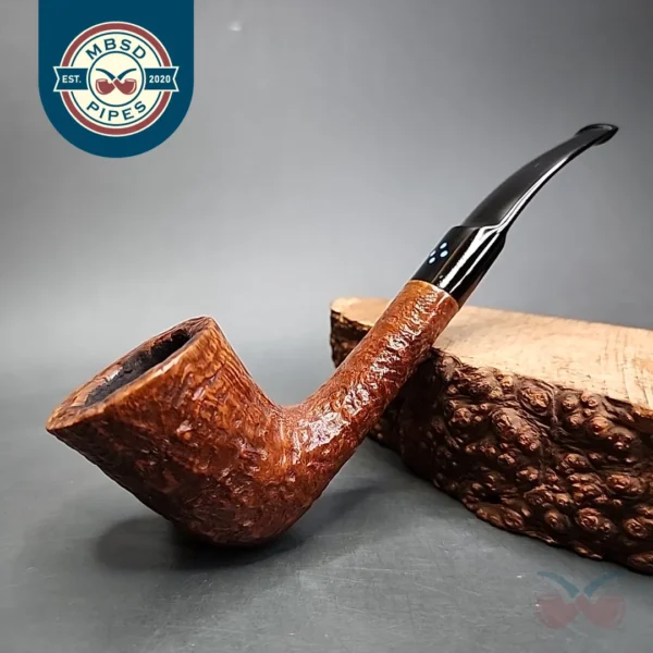 Sasieni 4 Dot Ruff Root Light Bent Dublin Estate Briar Pipe, French Estates
