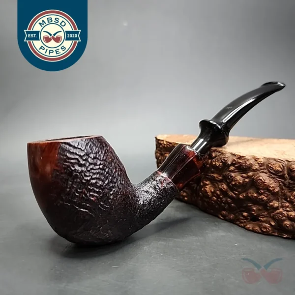 Stanwell Antique 136 Sandblasted Bent Egg Estate Briar Pipe, Danish Estates