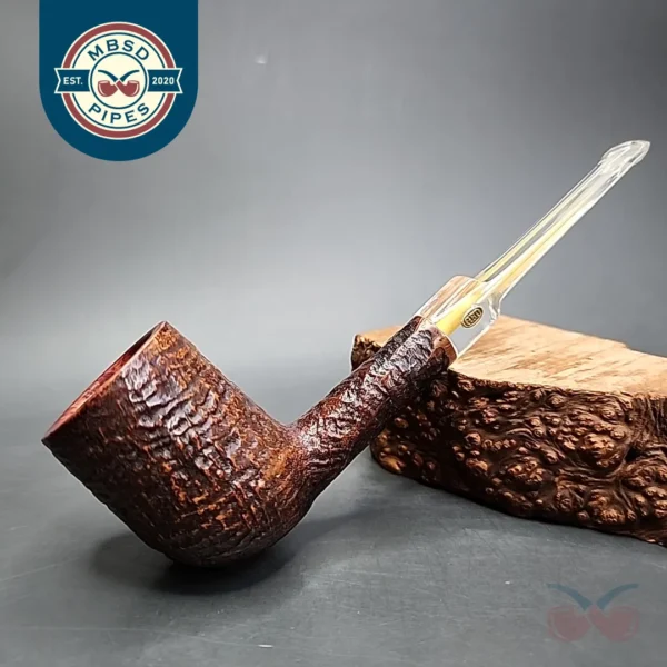 GBD Prehistoric 9438 Sandblasted Billiard Estate Briar Pipe, English Estates