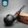PS Studio Sandblasted Squat Tomato Estate Briar Pipe, Unsmoked