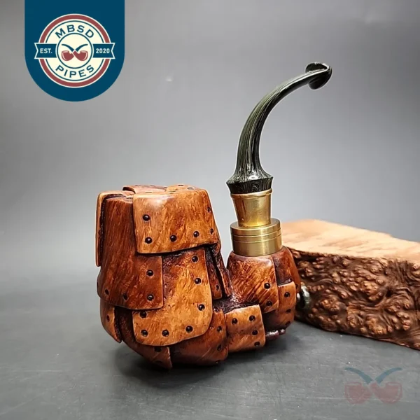 Moonlight Steampunk Oom Paul Handmade Briar Pipe, New