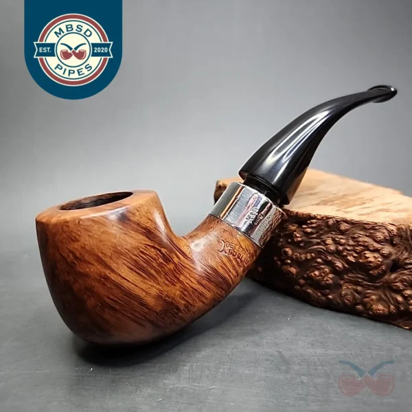 Peterson Antique Collection 1909 Smooth Bent Pot Estate Briar Pipe, Irish Estates