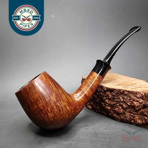 Hans Former Nielsen Smooth Bent Brandy Estate Briar Pipe, Danish Estates