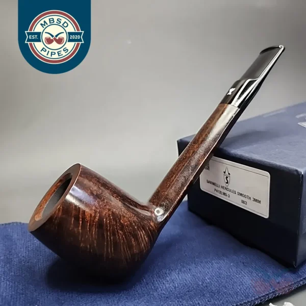Savinelli Hercules 803 EX Smooth Lumberman Briar Pipe, New
