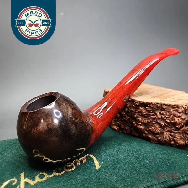 Chacom Volute Smooth Bent Apple Estate Briar Pipe, Unsmoked