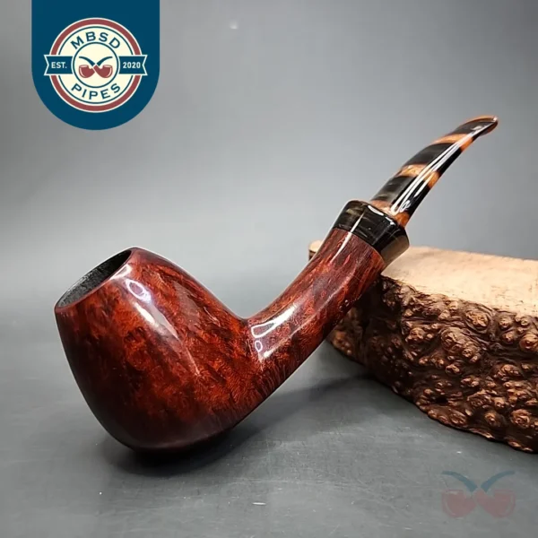 Nording Handmade 14 Smooth Bent Egg Estate Briar Pipe, Unsmoked [SOLD]