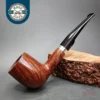 Gigi Fiamma Smooth Flame Grain Straight Billiard Estate Briar Pipe, Unsmoked 9mm