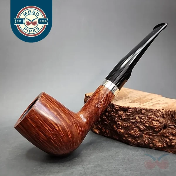 Gigi Fiamma Smooth Flame Grain Straight Billiard Estate Briar Pipe, Unsmoked 9mm