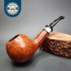 Design Berlin Strassbourg Smooth Bent Apple Estate Briar Pipe Unsmoked, 9mm
