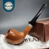 Jacobean Natural by Les Wood Smooth Billiard Estate Briar Pipe, Unsmoked