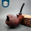 David S. Huber Sandblasted Blowfish Estate Briar Pipe, American Estates