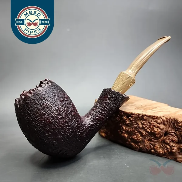 Frassati Sandblasted Freehand Egg Estate Briar Pipe, American Estates