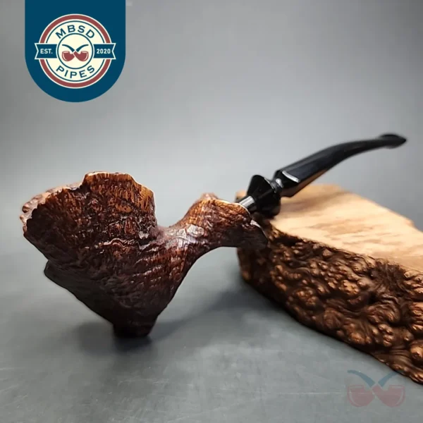 Preben Holm Hand Cut Sandblasted Freehand Estate Briar Pipe, Danish Estates