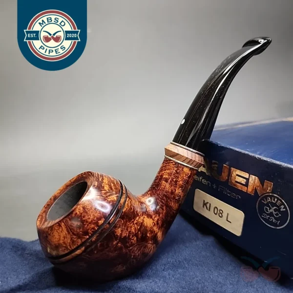 Vauen Kingwood 08 Smooth Rhodesian Estate Briar Pipe, Unsmoked, 9mm