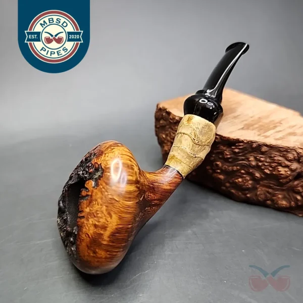 Bennie Joe Smooth Mushroom Handmade Briar Pipe, New