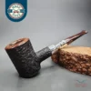 Ferndown Bark 3 Star Silver Spigot Poker Estate Briar Pipe, English Estates