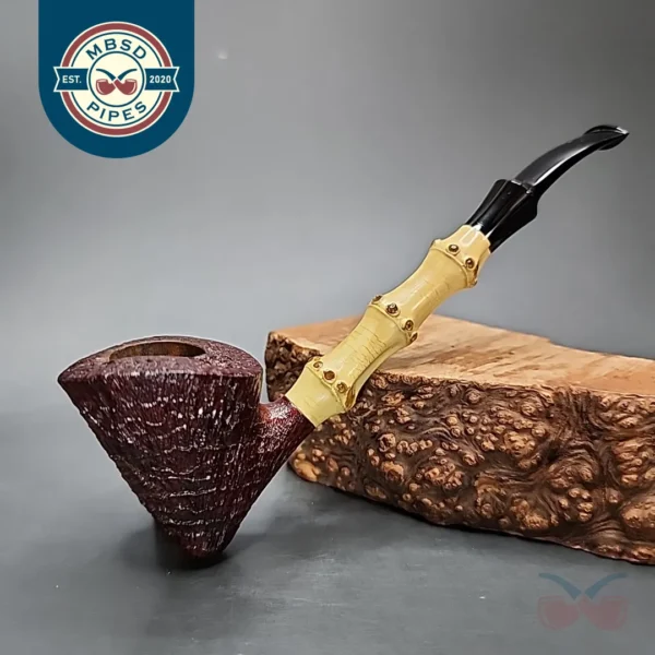 Adam Davidson Sandblasted Pickaxe Handmade Estate Briar Pipe, American Estates [SOLD]